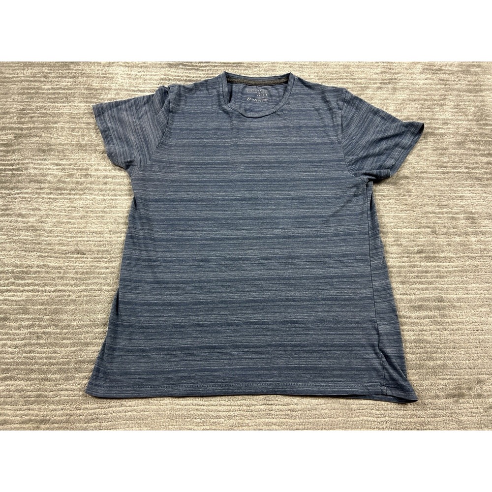 Old Navy T-Shirt Mens Large Blue Space Dye Short Sleeve Crew Neck Cotton Blend